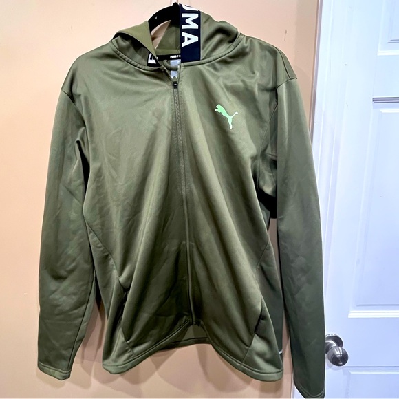 Men’s Puma Green Athletic hoodie - Picture 1 of 4